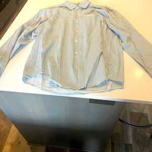 Original Penguin Blue and White Striped Casual Shirt